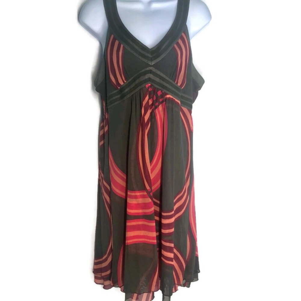 DKNY Women’s Swirl Print Sleevless Dress P6